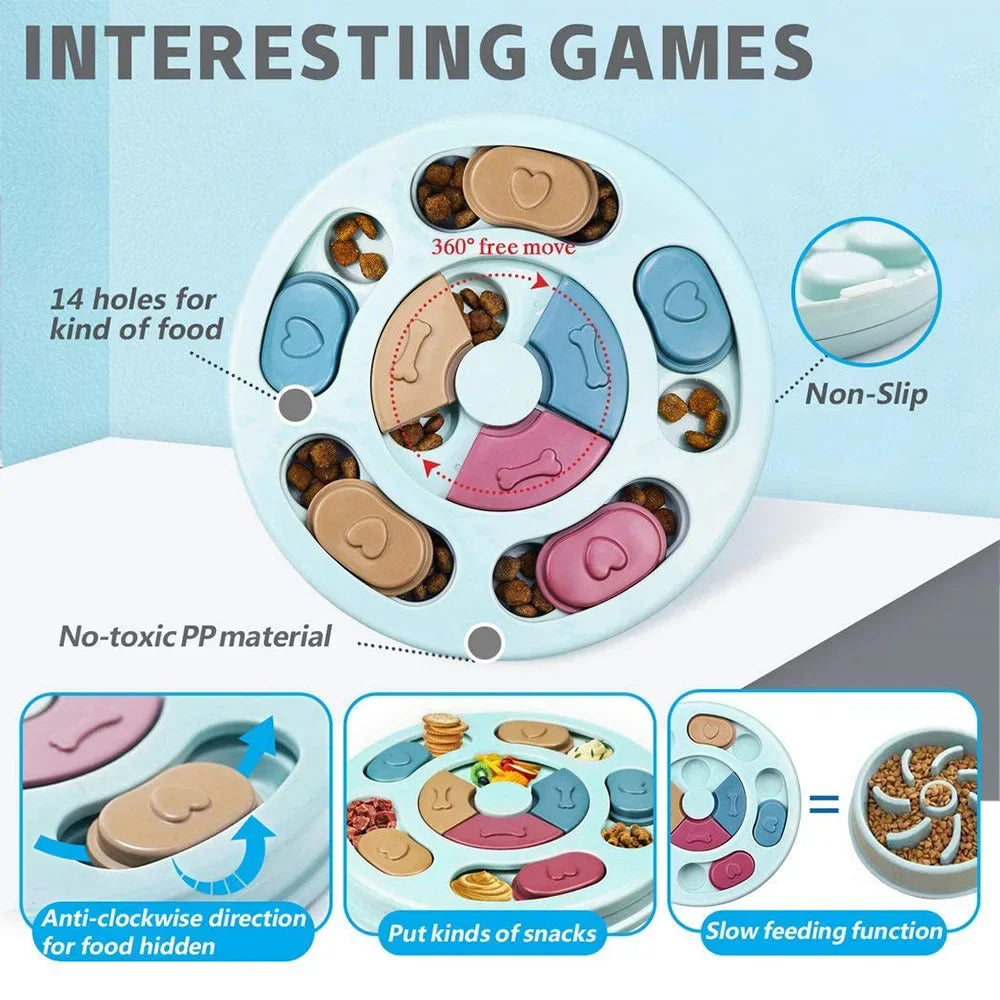 PAWVORA™ Interactive Puzzle Slow Feeder for Dogs & Cats